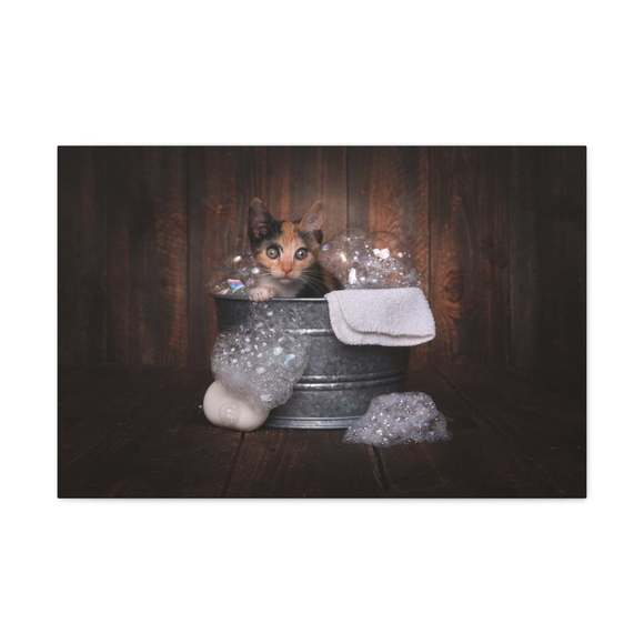 Cute Calico Bathee Canvas Wall Art for Home Decor Ready-to-Hang
